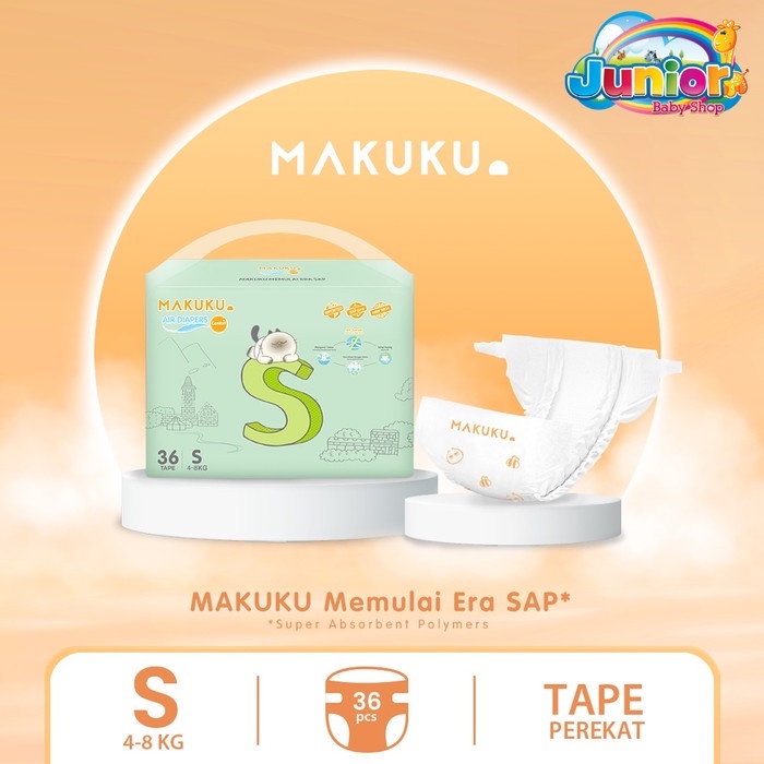 Popok MAKUKU Air Diapers Comfort S36|M34|L32|XL32|XXL28|NB28