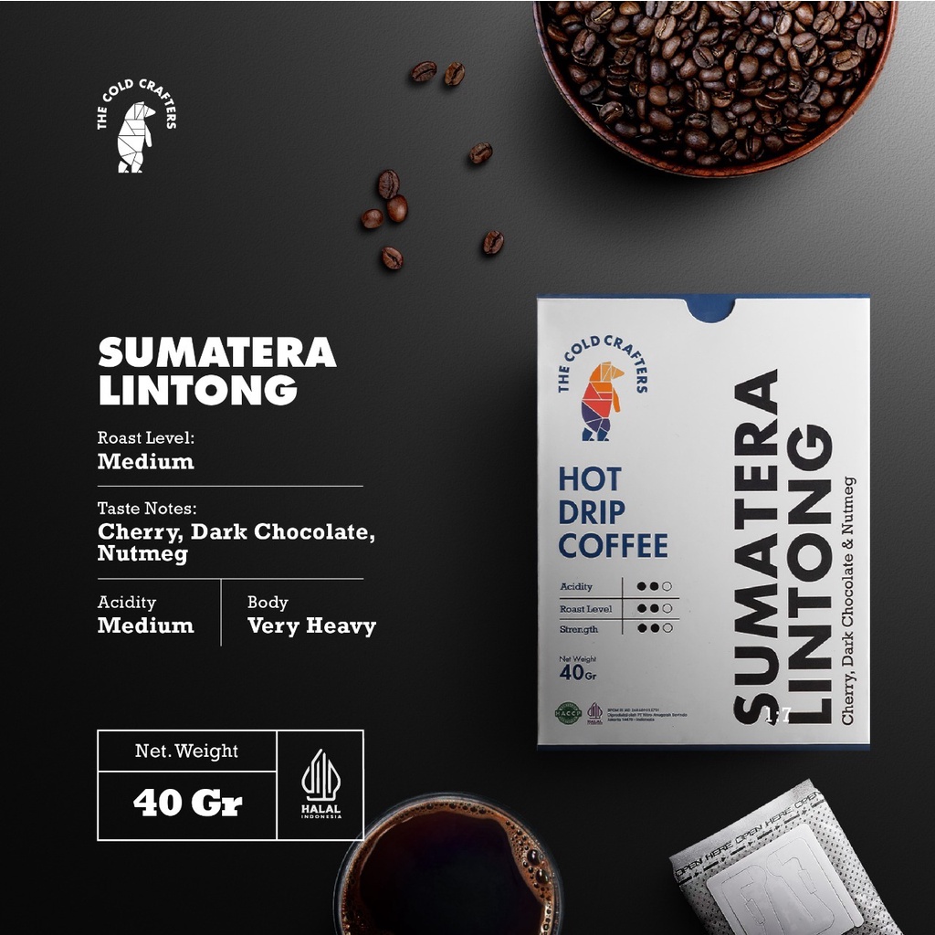 

Coffee Drip Bag The Cold Crafters Easy Drip - Sumatera Lintong Arabica