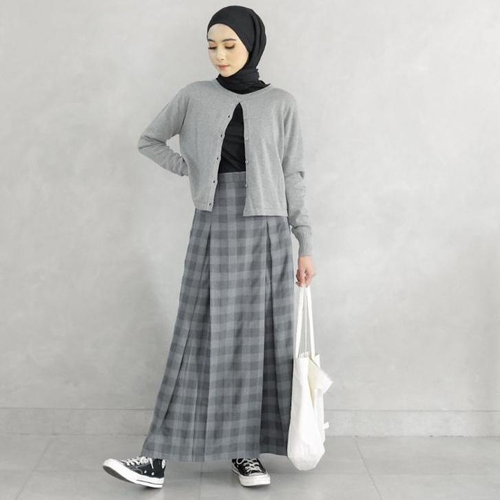 ✅Diamond Promo ROK REMPEL PANJANG DEWASA MOTIF KOTAK ROK FLANEL TARTAN KOTAK KOTAK KOREA