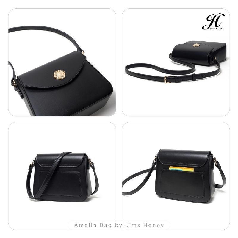 AMELIA BAG JIM HONEY ORI TAS BAHU SELEMPANG WANITA KOMPAK ELEGAN IMPOR FASHION CEWEK KOREA BOX EXCLUSIVE