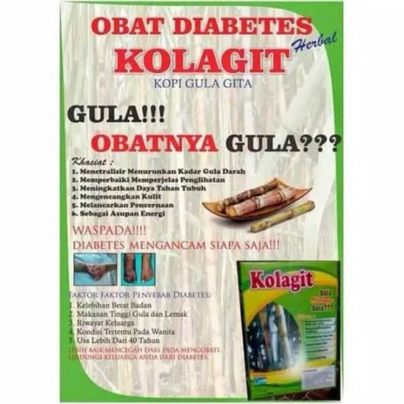 Kolagit Jamu Diabetes kencing manis | GRATIS ONGKIR !