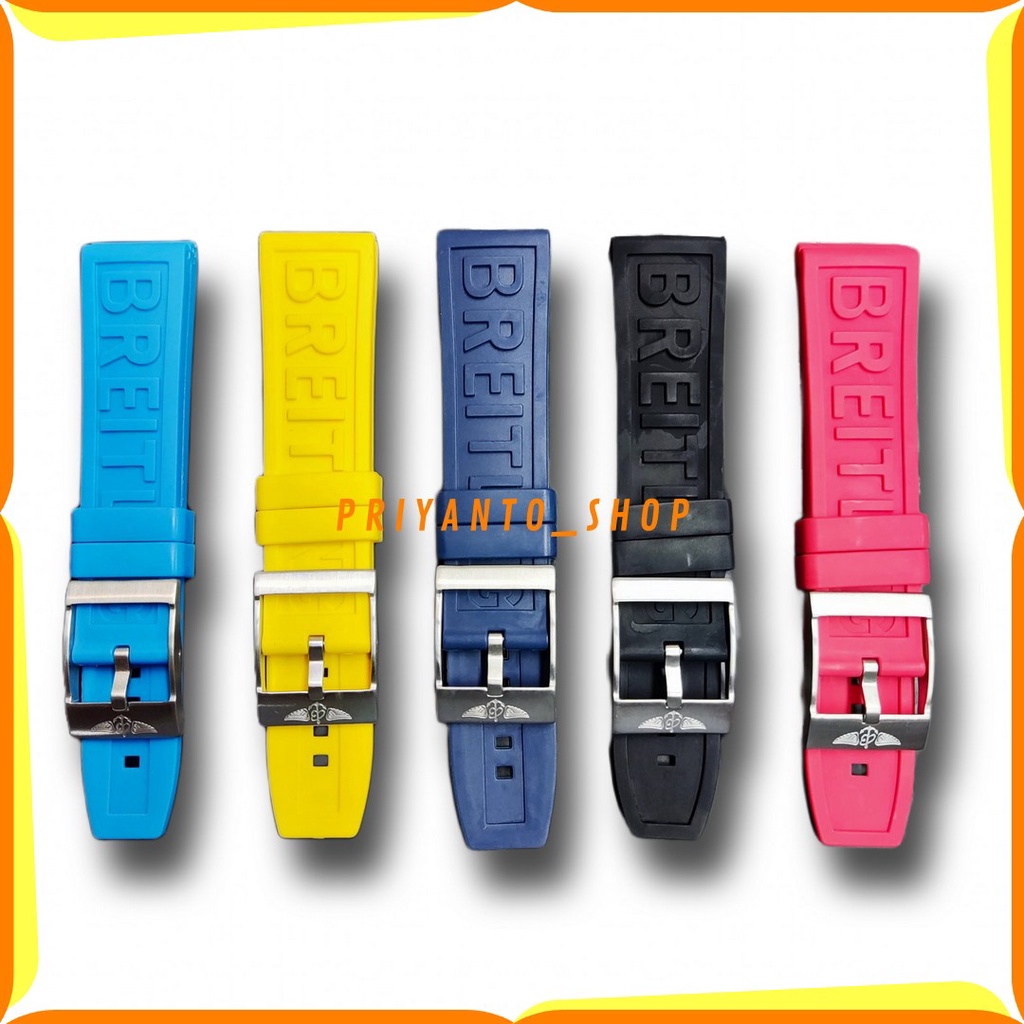 Tali Karet Jam Tangan Breitling 1884 22mm 24mm Rubber Silicone