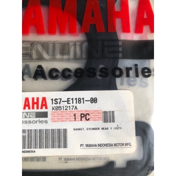 original perpak gasket paking packing cylinder blok head blok kop yamaha jupiter mx lama 2006 - 2009