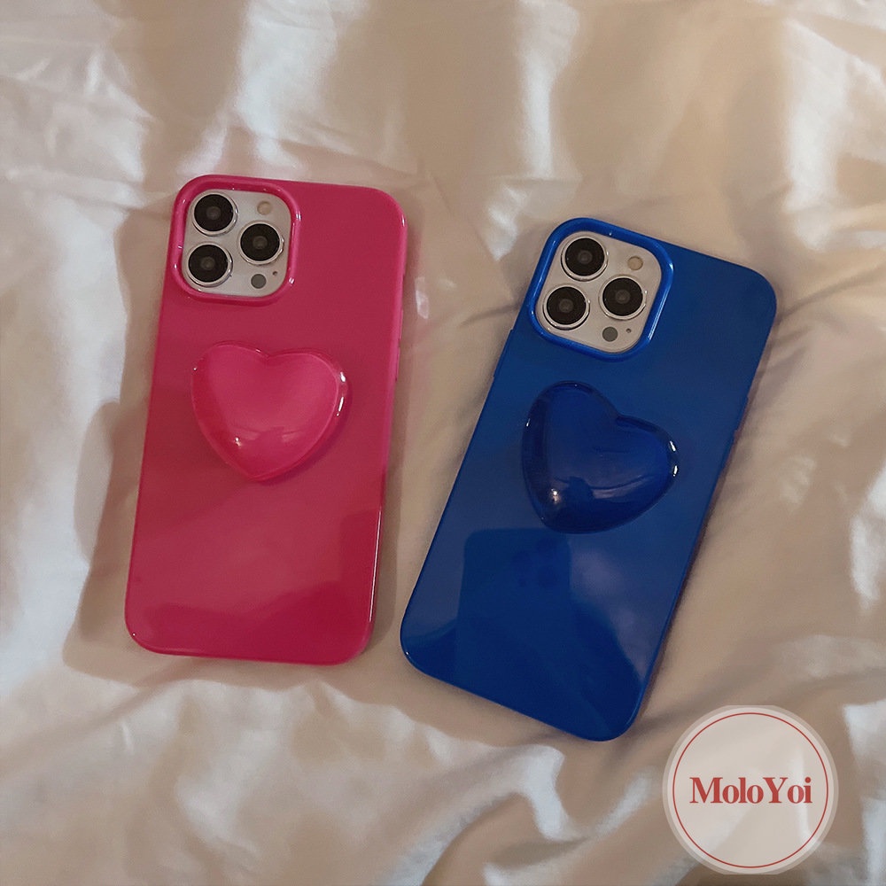 Soft Case Hp Bentuk Hati 3D Untuk iPhone 11 / 12 / 13 / 14pro MAX / 7 / 8plus / 7plus / XR / X / XS MAX / SE 2020