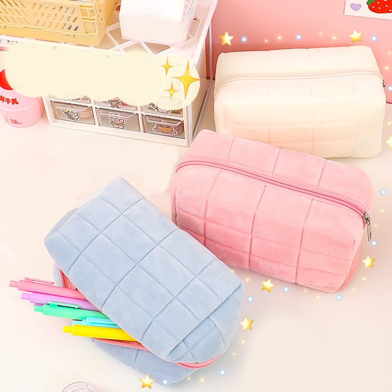 

Kotak Pensil Bulu Halus Beludru Lucu Korea Pillow Pencil Case Pouch Make Up Fluffy Kotak Pensil Kawaii