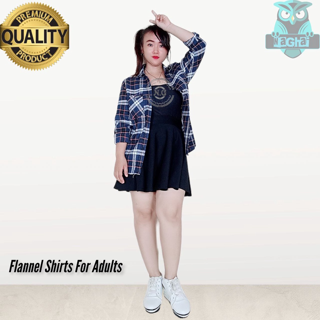 Kemeja Flanel Pria Wanita Distro Lengan Panjang Kwalitas Premium Kemeja Flanel Couple Kemeja Kotak-Kotak Lengan Panjang