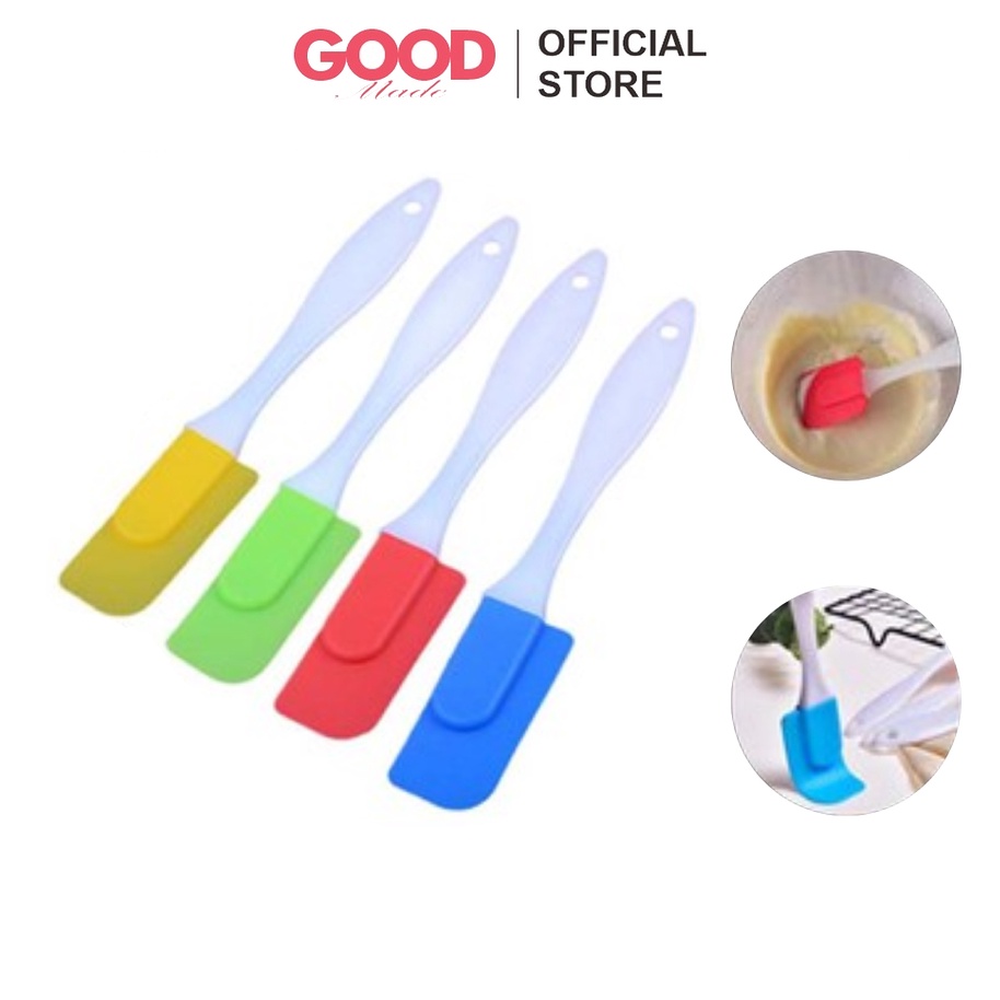 GOOD MADE - Spatula Silicone Alat Aduk Adonan Kue Anti Lengket Food Grade Elastis Tahan Panas Oles Cake Silikon | COD