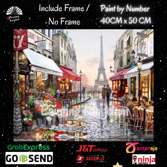 

Lucu Paint By Number Eiffel Tower Lukisan Dengan Angka Diy Trendi