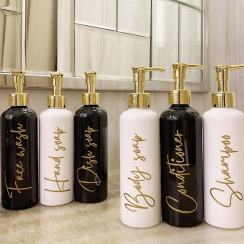 BOTOL 250ML HITAM/PUTIH GLOSSY GOLD NEW PUMP LUXURY AESTHETIC BOTTLE REFILL 250 ML PUMP GOLD CLIP OIL LUXURY PET HITAM PUTIH WADAH SHAMPOO