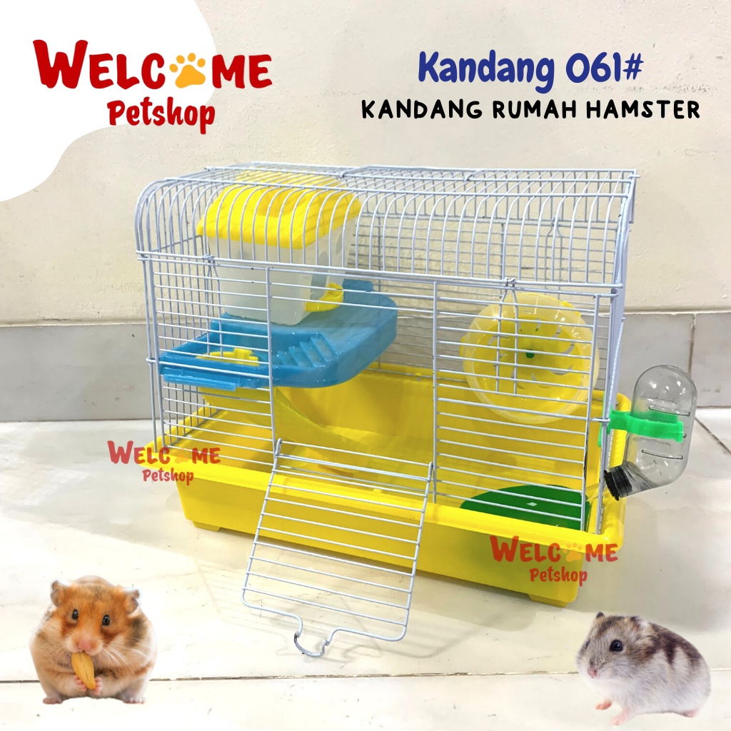 Kandang 061 Rumah Hamster SWEET Mainan Kincir Dua Lantai Lucu