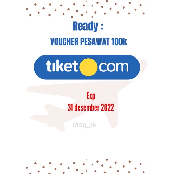 Jual VOUCHER PESAWAT 100K | Shopee Indonesia