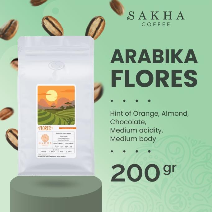 

Biji Kopi Bubuk Arabika Flores Arabica Coffee Bean Sakha Roaster 200gr