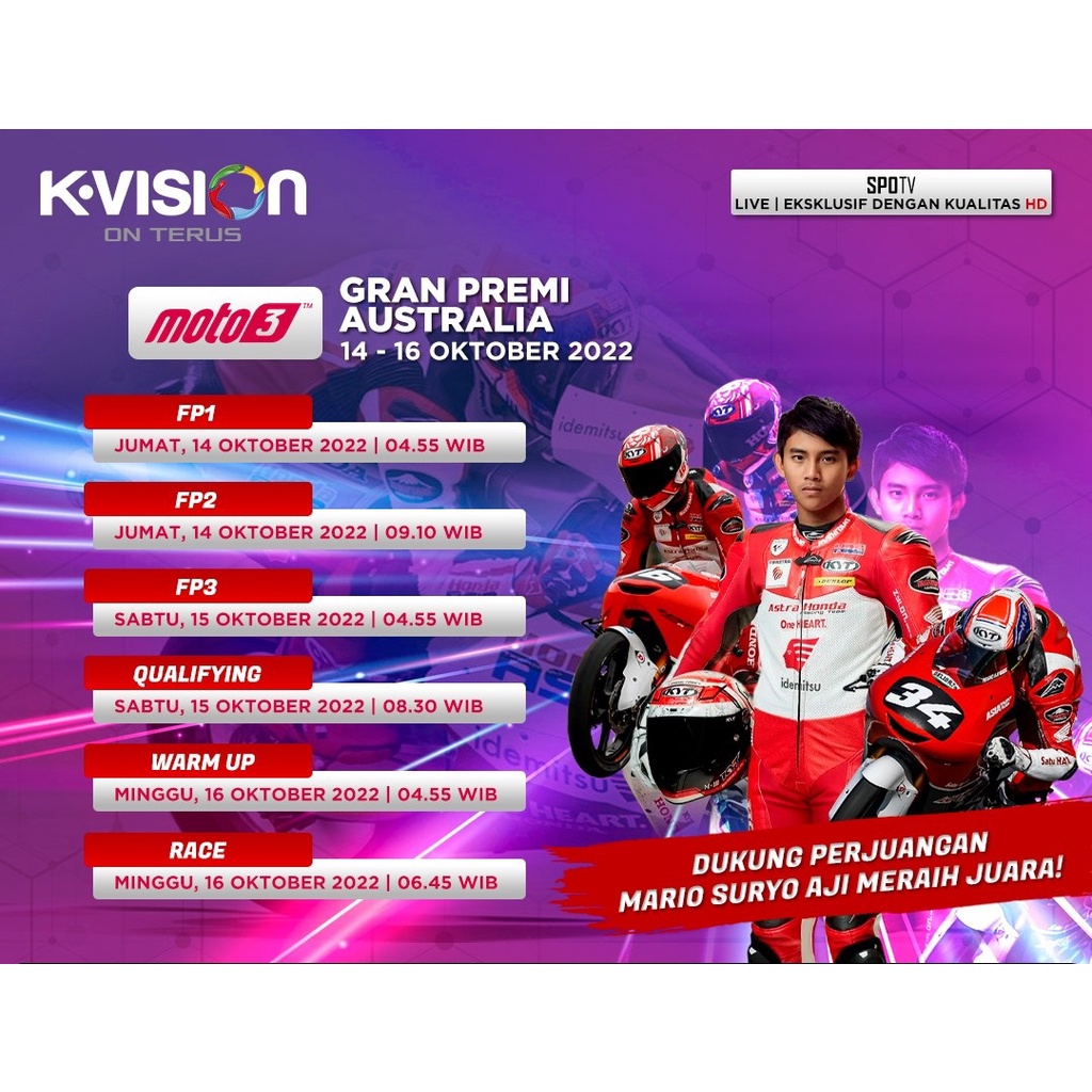Spotv Kvision Receiver Badminton MotoGP