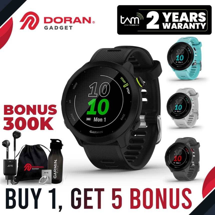 New Garmin Forerunner 55 Black / forerunner 55 gray/ forerunner 55 white / forerunner 55 aqua -