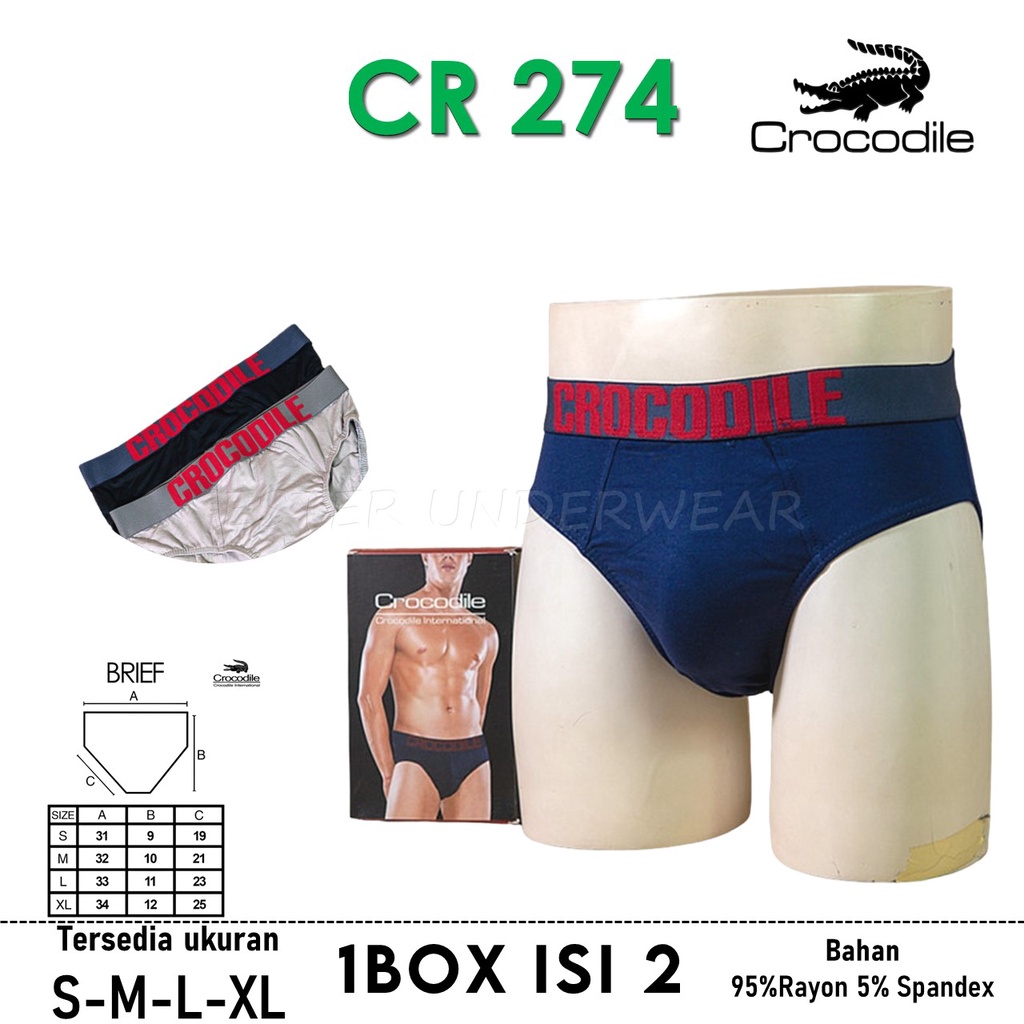 Celana Dalam Pria CROCODILE CR 274 ISI-2 PCS