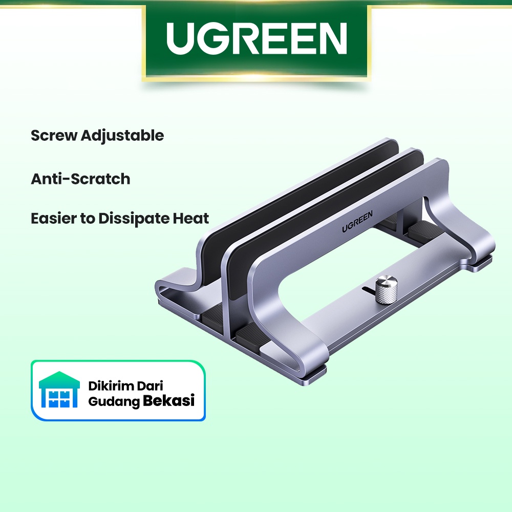 【Stok Produk di Indonesia】Ugreen Stand Laptop Vertikal Adjustable Bahan Aluminum