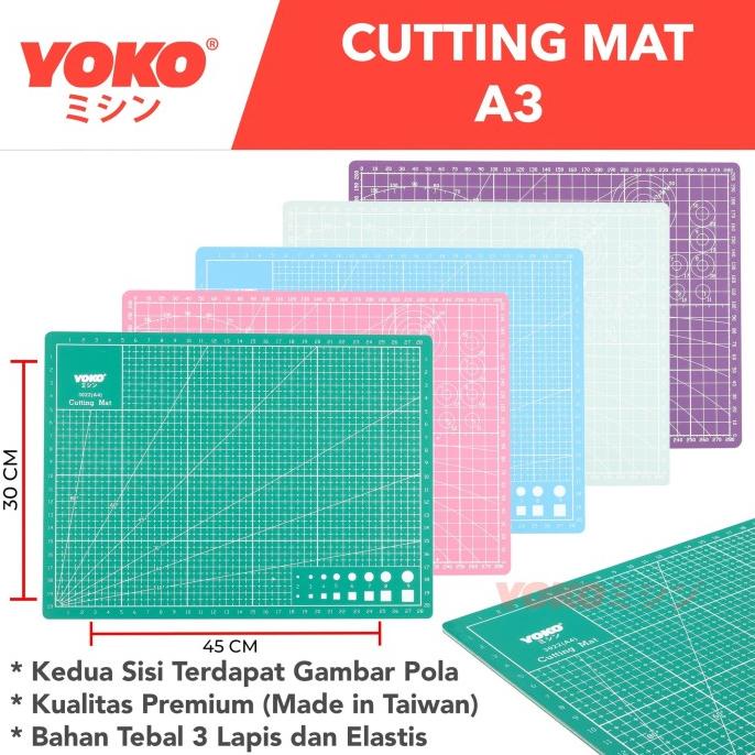 

Cutting Mat 9Sea Ukuran - A3 45x30cm/Double Side - Dua Sisi (Nine Sea)