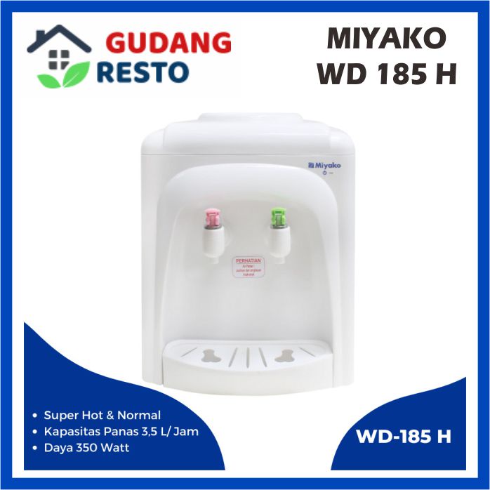 Dispenser Air Minum Hot &amp; Normal Miyako WD 185 H / 185H / 185-H GALON AQUA PANAS / BIASA ORIGINAL GARANSI