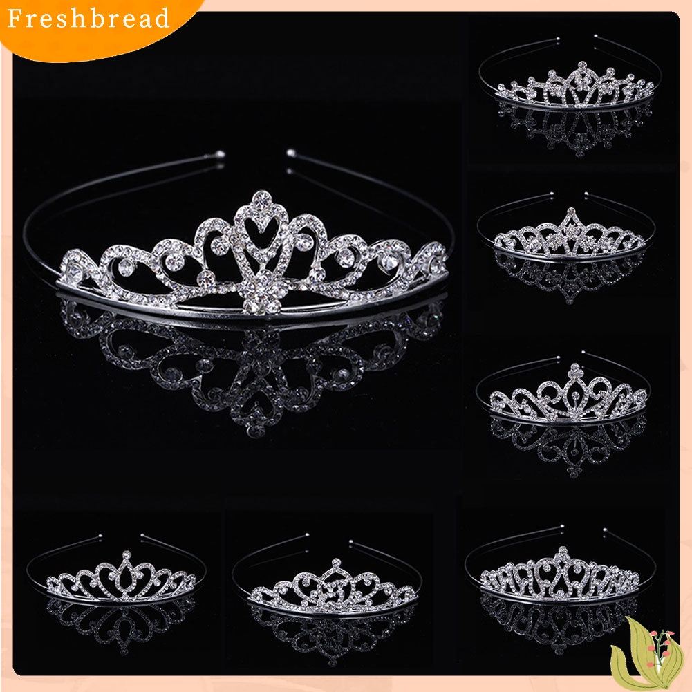 (Fresh) Bando Anak Perempuan Model Mahkota Tiara Princess Berlian Imitasi Untuk Pesta / Dansa