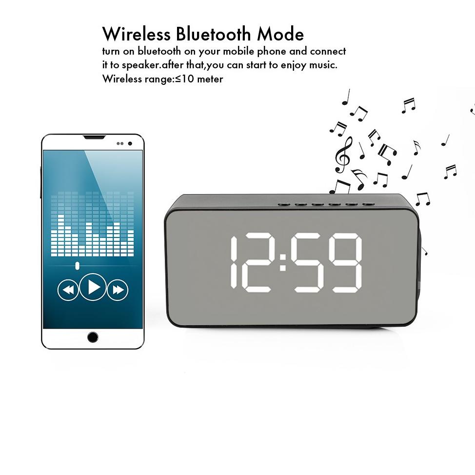 COD Inone Speaker Bluetooth Wireless Multi Fungsi Alarm Clock Digital FM Radio Portable (ART. X4875)