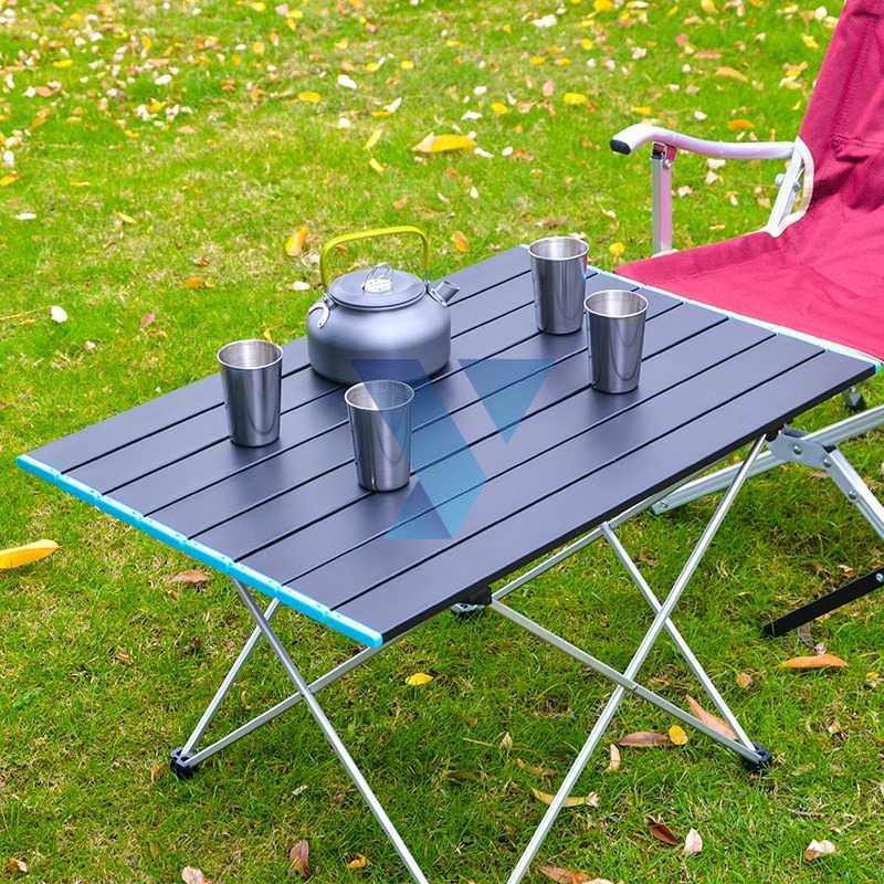 TaffSPORT Meja Lipat Piknik Foldable Portable Aluminium - 8825 ( Al-Yusi )