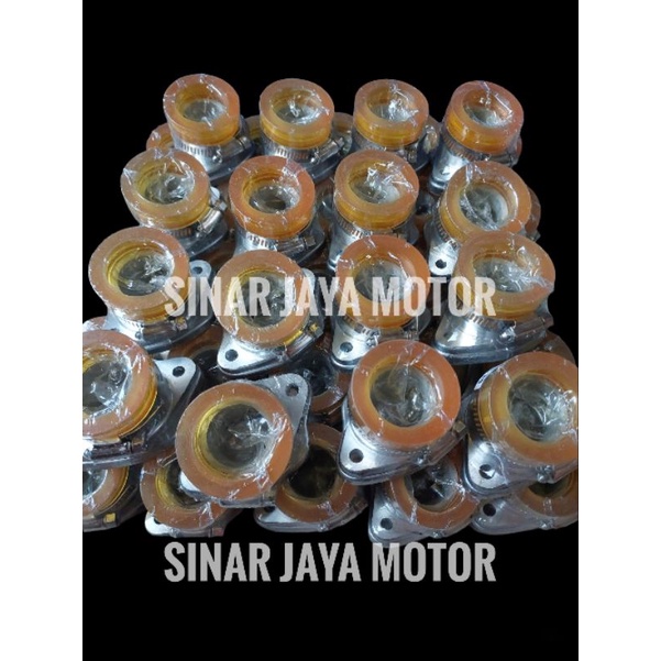 INTAKE INTEK MANIPOL  KARBURATOR KARBU PE PWK 26 28 30 TEFLON TIGER VERZA CB GL PRO MEGAPRO MIRING/LURUS