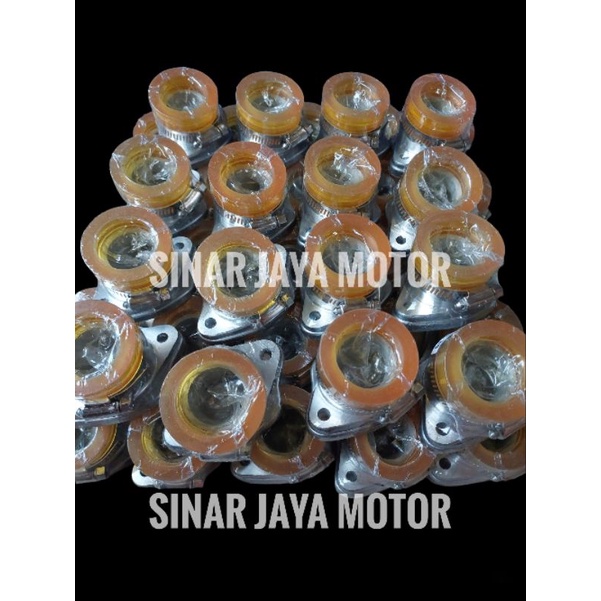 INTAKE INTEK MANIPOL  KARBURATOR KARBU PE PWK 26 28 30 TEFLON TIGER VERZA CB GL PRO MEGAPRO MIRING/LURUS