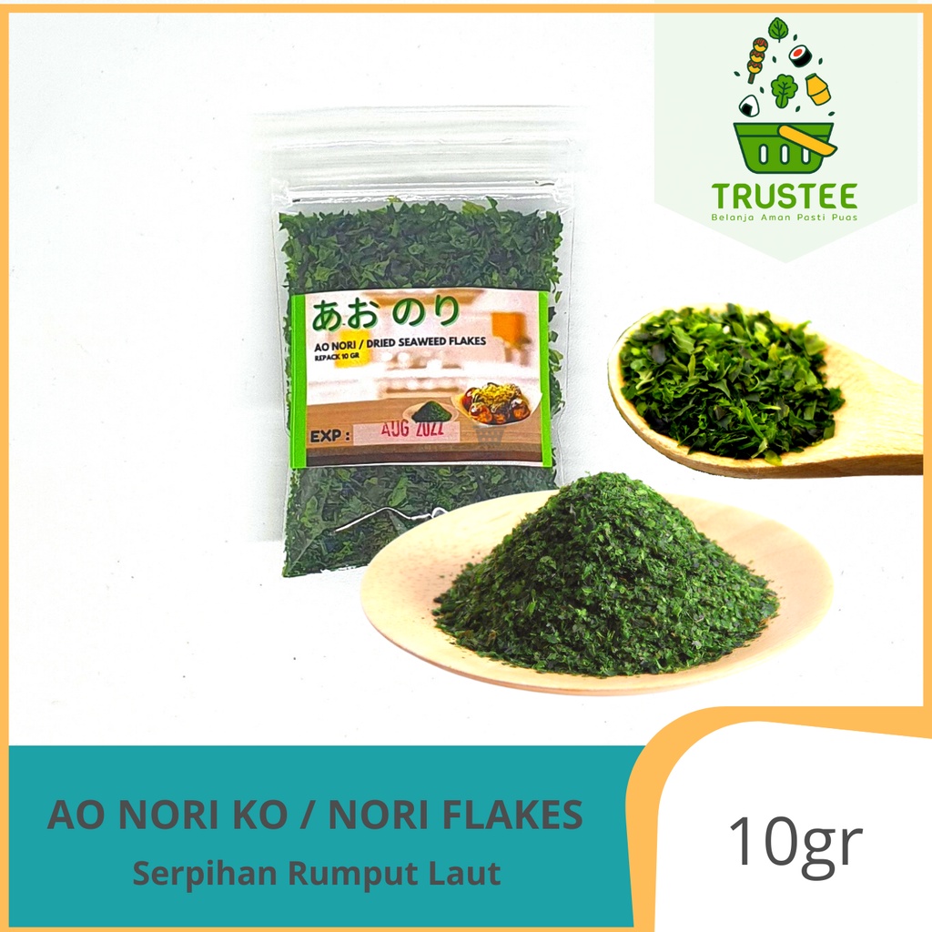 

Aonori Ko Taburan Takoyaki Mentai / Ao Nori Bubuk Seaweed Flakes / Serbuk Rumput Laut 10gr