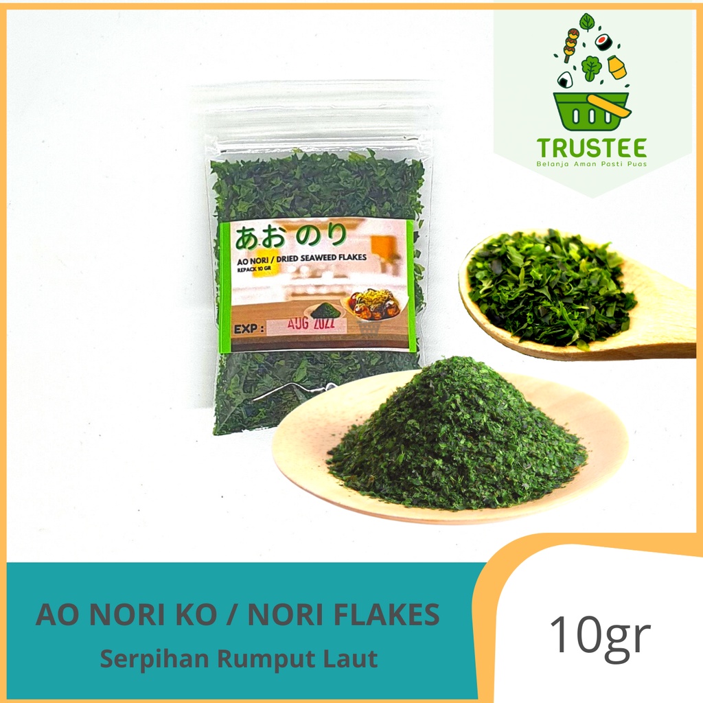 Aonori Ko Taburan Takoyaki Mentai / Ao Nori Bubuk Seaweed Flakes / Serbuk Rumput Laut 10gr