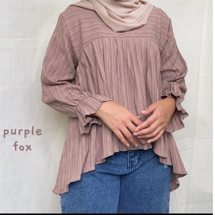 Yura Blouse Lady Crinkle Atasan Wanita ▪ TPT.18Oc22ᴺ