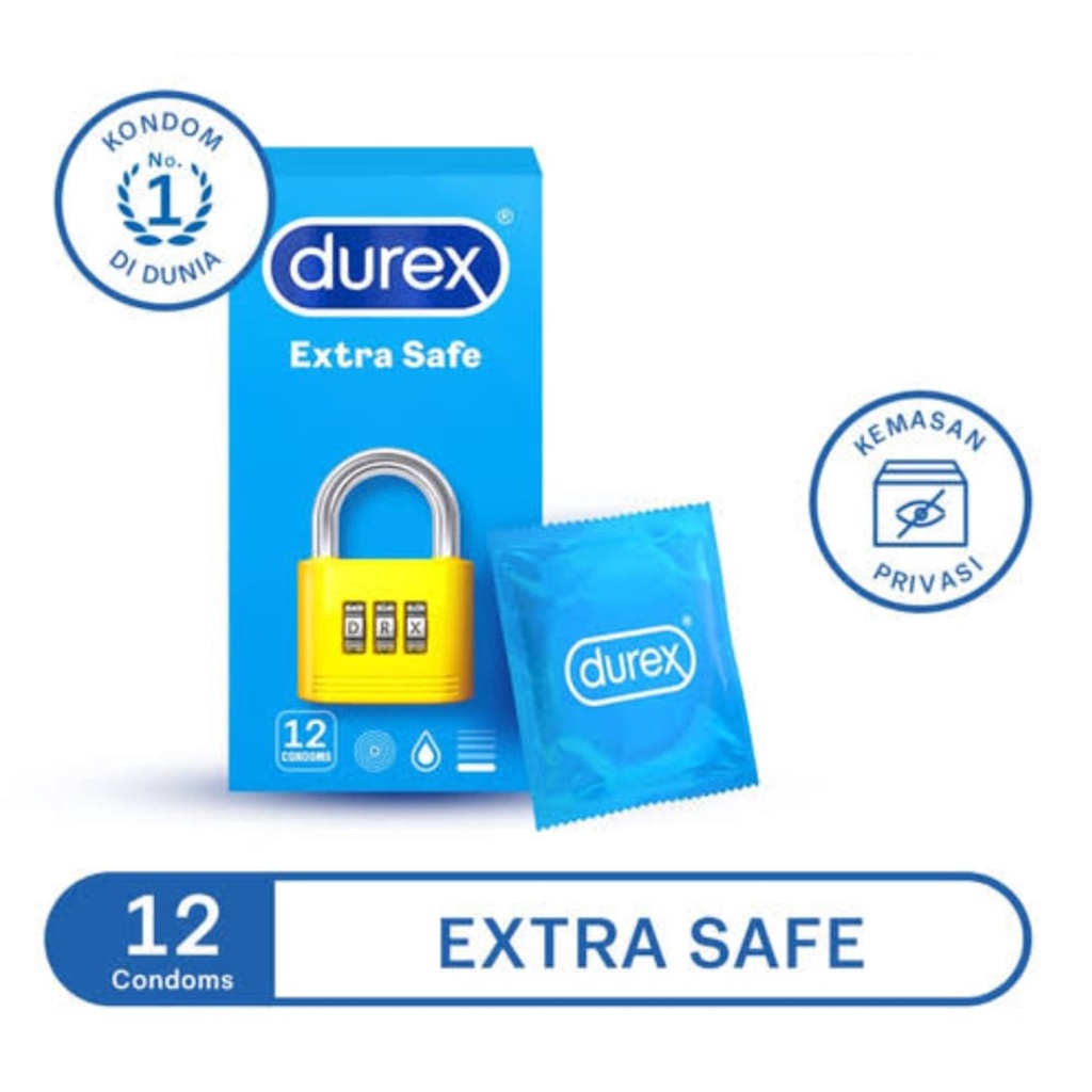 Kondom Durex Extra Safe Pack Isi 12 Pcs