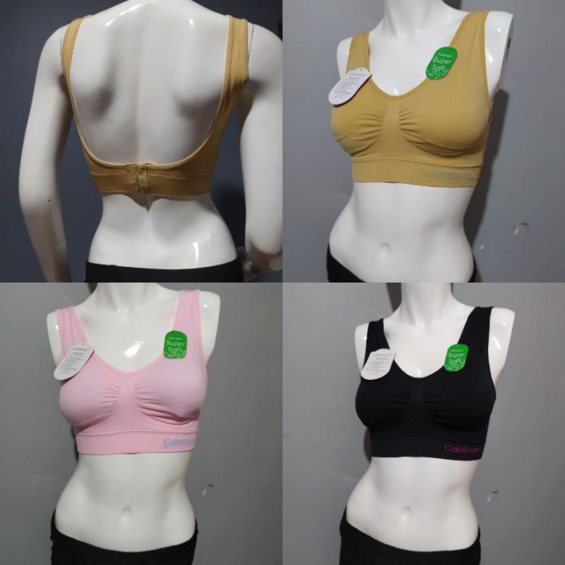 Sport bra super soft 3 baris  kaitan belakang