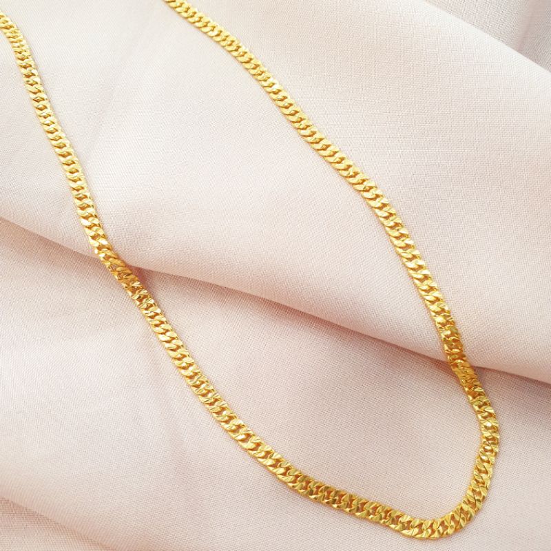 Kalung model rantai sisik naga emas asli kadar 375