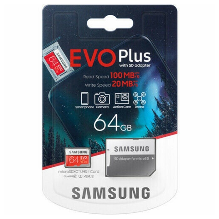 Samsung Evo Plus Micro SD Card 64Gb 100MBps - Original