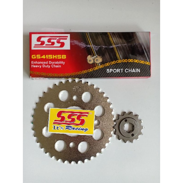 gir set sss 415 428 rantai gold sss satria fu lm/satria fu new/satria fu face list/fu injeksi dll