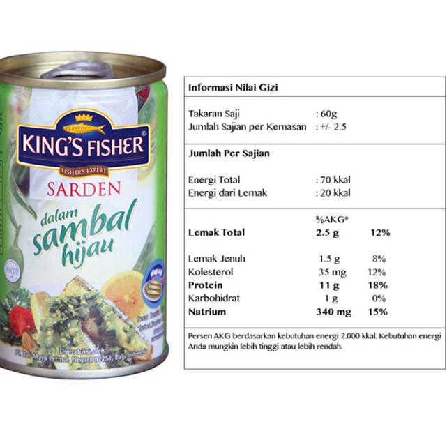 

trxH2t7S--King's Fisher Sarden mini saus sambal hijau Makanan Kaleng 155g kings fisher