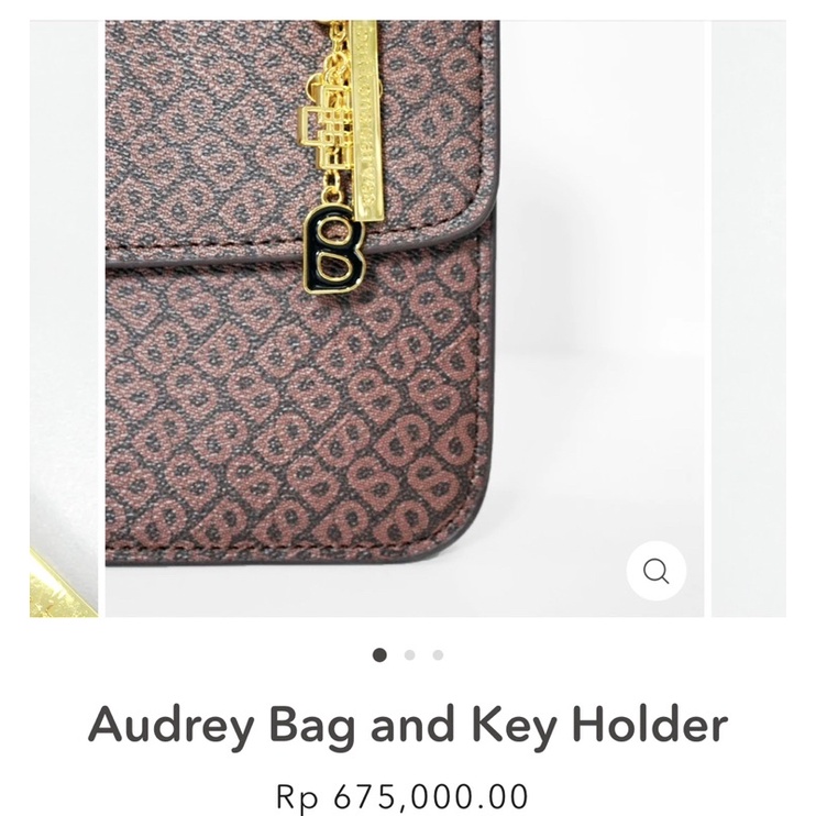 [NEW] SALE Buttonscarves Audrey Bag and Key Holder Monogram BS Button Scarves Buttonscrave Gantungan