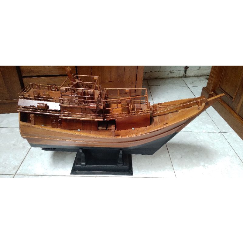 Miniatur Kapal Laut Kayu Jati Lapak Jepara