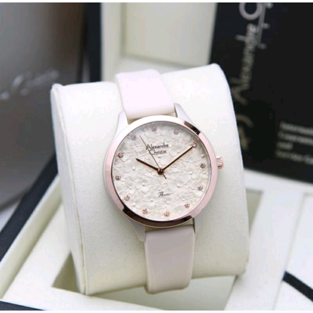 Alexandre Christie Ac 2A03 Jam Tangan Wanita Kulit Original Garansi Resmi 1 Tahun