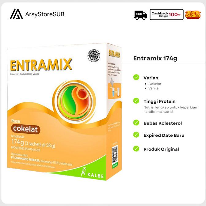 

[ COD ] ENTRAMIX 185gr Susu Nutrisi Kesehatan