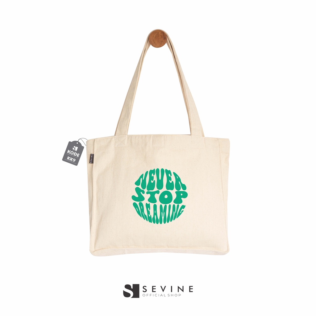 Sevine Totebag Kanvas Tas Wanita Tote Bag Kantong Laptop Kuliah Sekolah Kerja Quotes Aesthetic - KK