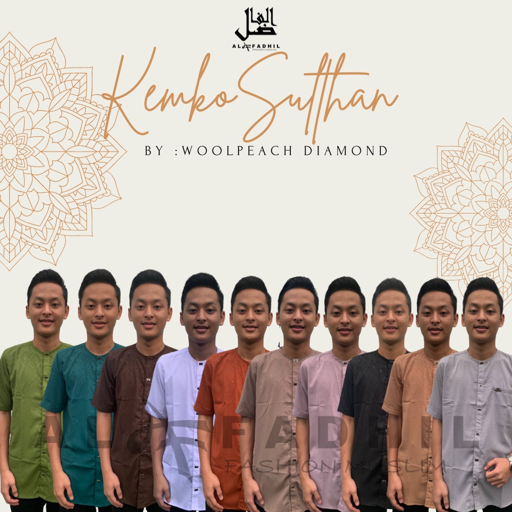 Al Fadhil KEMKO DIAMOND Koko Dewasa Atasan Muslim Pria Koko Pria Fashion Muslim Baju Koko Pria Lenga