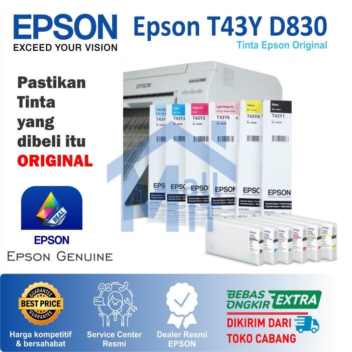 TINTA CATRIDGE EPSON SL D830 SL-D830 DRYLAB T43Y T 43Y T 43 Y Original