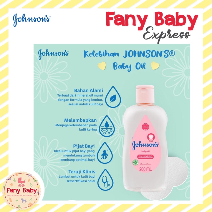 JOHNSONS BABY OIL 50ML - 125ML - 200ML