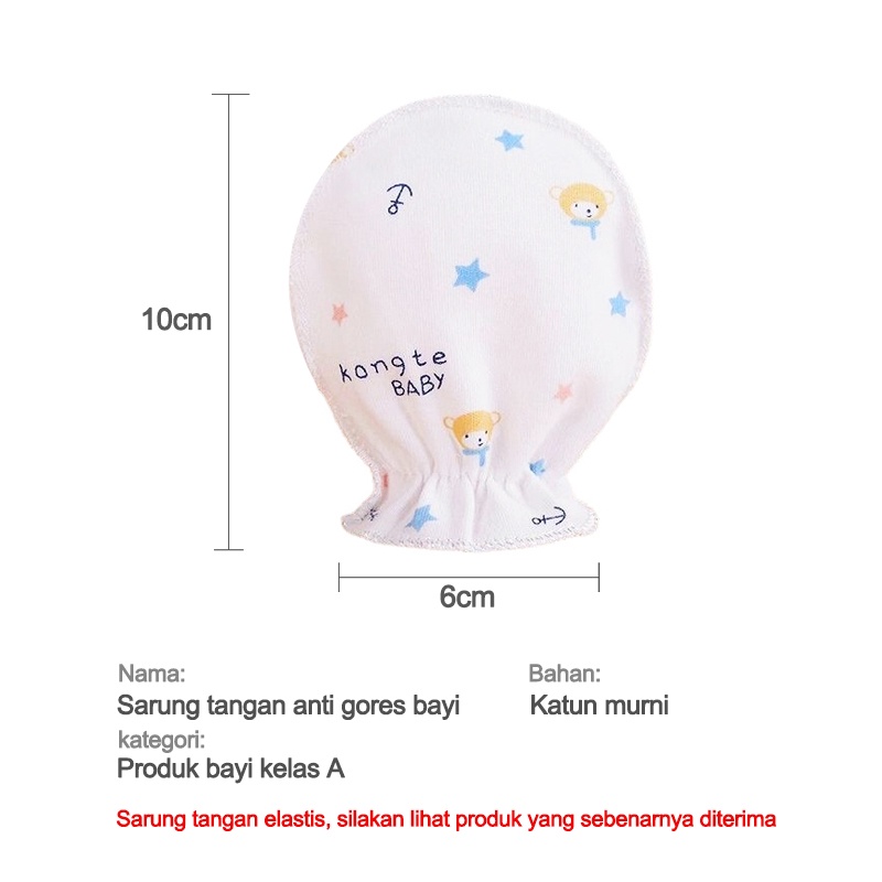 HIPPO LAND Sarung Tangan Bayi Sarung Tangan Bayi Newborn Sarung Tangan Polos Pastel Set Pasang Grosir Murah 208