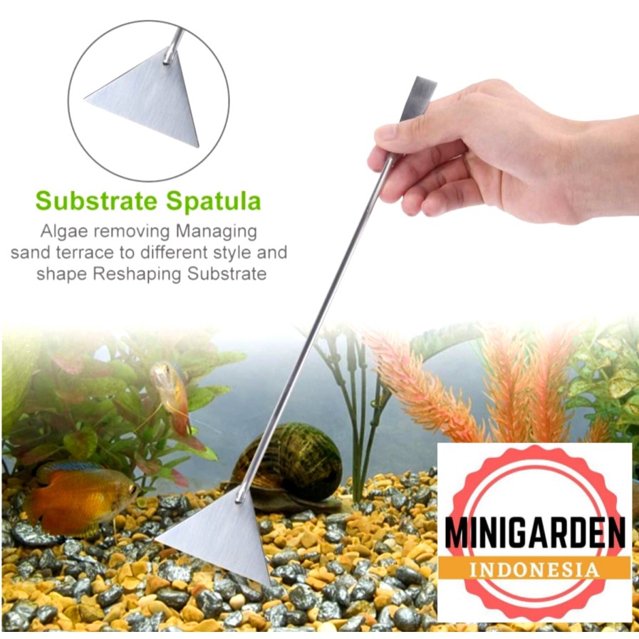 SAND SCRAPER 32CM spatula stainless perata substrat aquascape tool kit