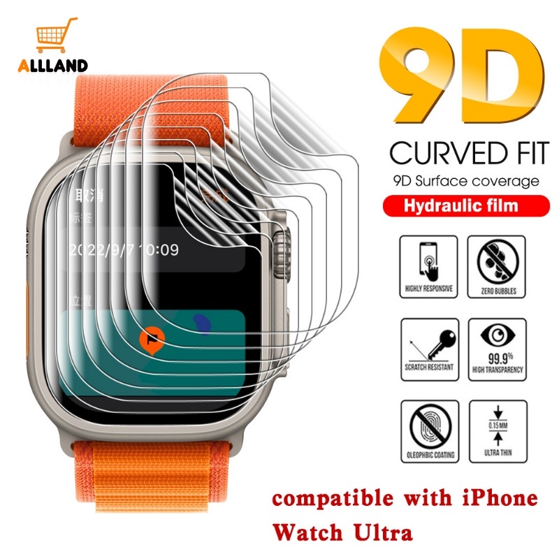 Pelindung Layar 3D Transparan Anti Gores Untuk iPhone Watch