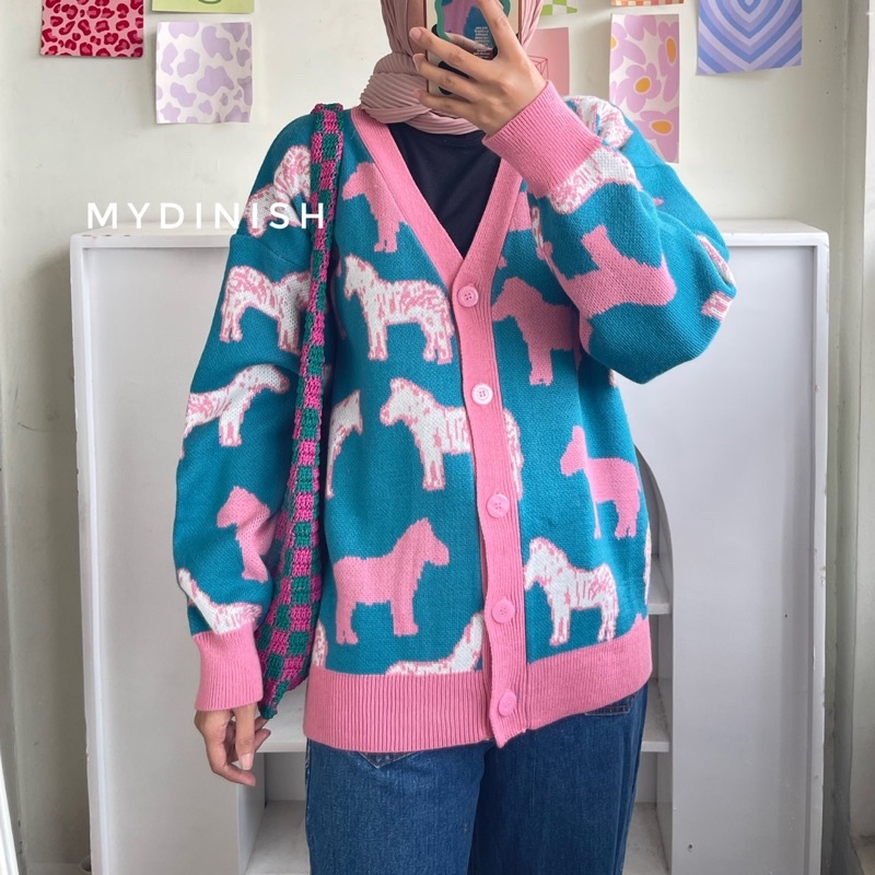 Titania Horse Cardy - Cardigan Oversize Wanita Terbaru