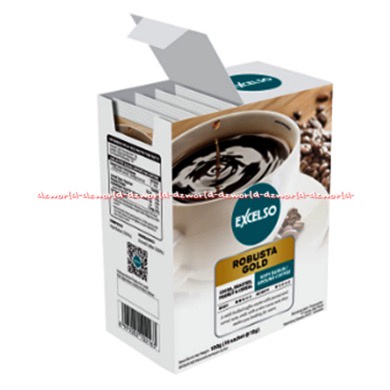 Excelso Robusta Gold 10sachet Kopi Bubuk Kopi Instan Ekselso Exselso Kemasan Box Kotak Excelso Robusta Ground Coffee