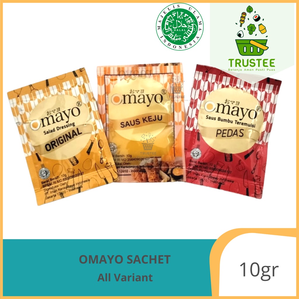 Mayonaise Omayo Sachet 10gr Mayo Halal Original / Pedas / Saus Keju